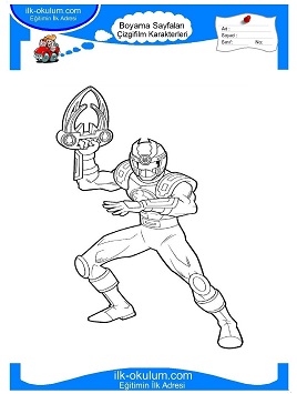Çocuklar İçin Power Rangers Boyama Sayfaları 